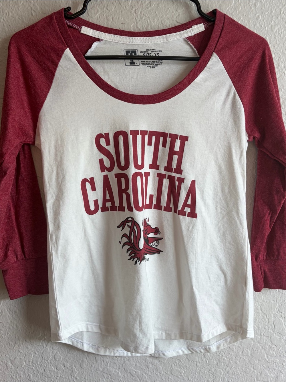 NWOT South Carolina Gamecocks 3/4 Sleeve T-Shirt Women’s XS USC